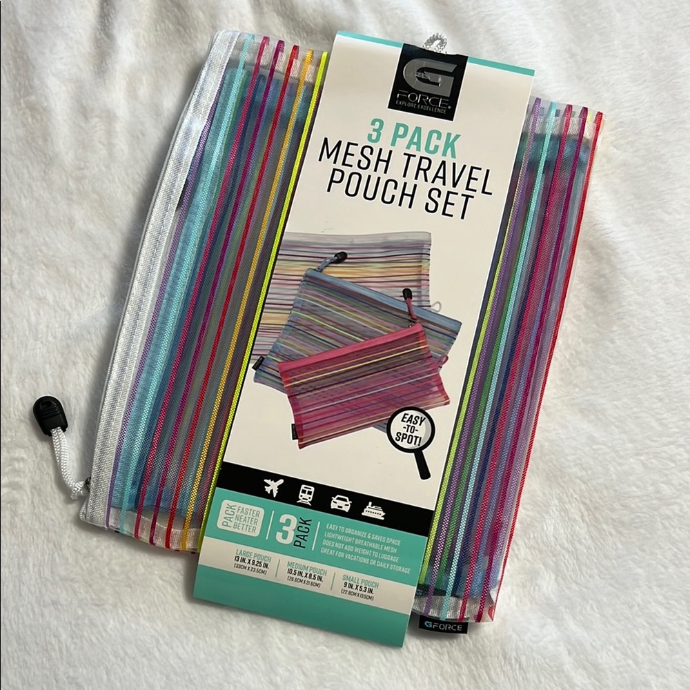 G-Force Mesh Travel Pouch Set - Multicolor